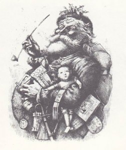 Santa Claus circa 1881 - illustration by Thomas Nast