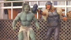 The Incredible (?) Hulk and the Mighty (??) Thor.