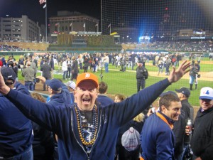 JJ Celebrates the Detroit Tigers ALCS Win