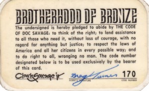Brotherhood of Bronze membership card back