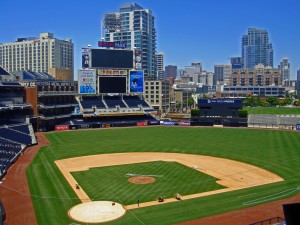 Downtown San Diego as seen from the PetCo Park press box.