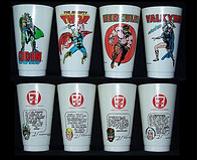 1975 Marvel Slurpee cups