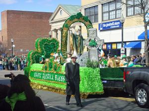 The annual St Patrick's Day Parade in south Boston.