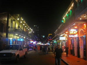 Bourbon St in New Orleans