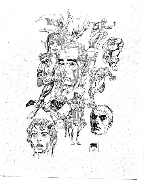 Gil Kane Self-Portrait from 1970