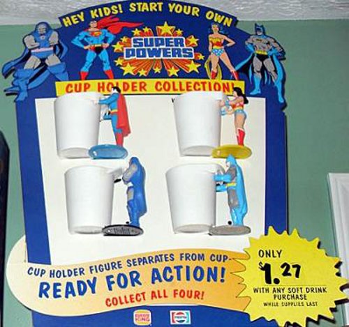 DC - Burger King superhero cup display