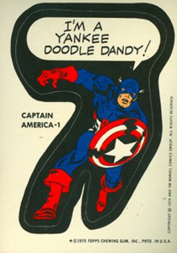 1975 Topps Marvel Captain-America 2 sticker