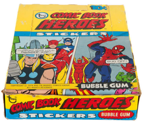 1975 Topps Marvel Stickers Box