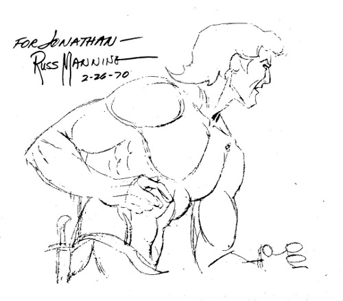 Tarzan Sketch by Russ Manning
