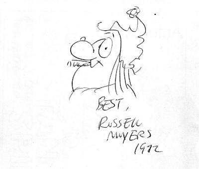 Russell Myers Sketch of Broom Hilda