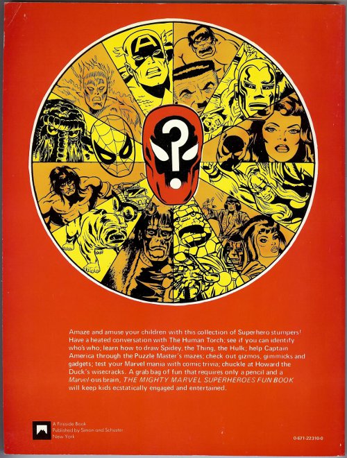 Mighty Marvel Superheroes Fun Book rear cover