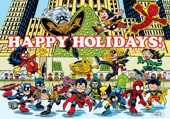 Happy Holidays by Chris Giarrusso and the Marvel characters 
