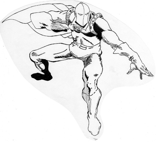 Dr Fate drawing by Greg Turner based on Walt Simonson's splash panel
