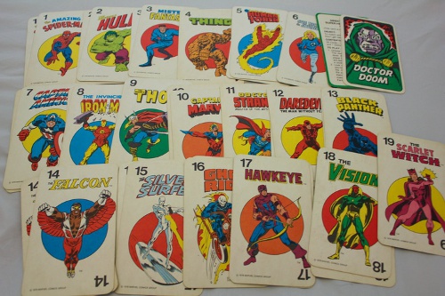 1978 Marvel Card Game Cards