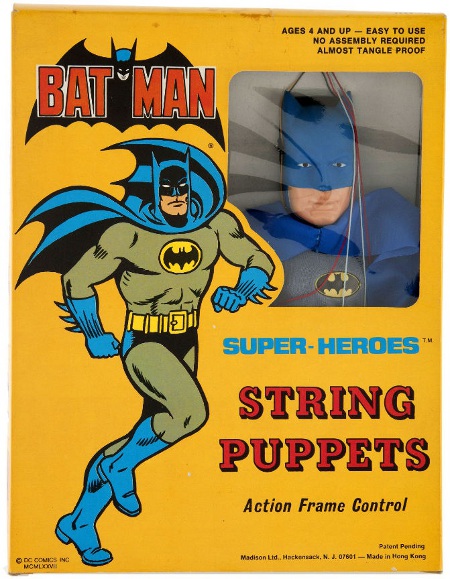 1977 Batman string puppet box (front)