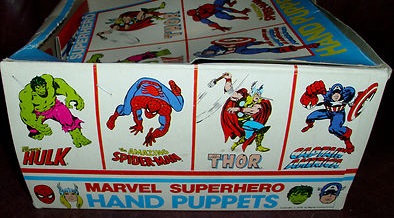 Marvel Hand Puppets Box side