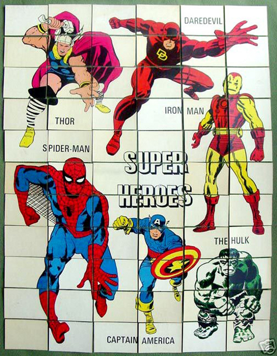 1966 Marvel Donruss card set backs