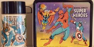 Vintage Super Heroes Lunchbox With Thermos but Missing Cup -  Israel