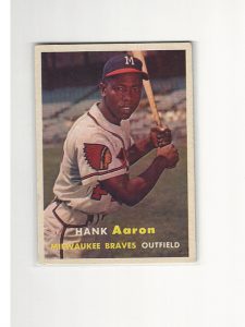 1957 Topps Baseball Hank Aaron Card #20