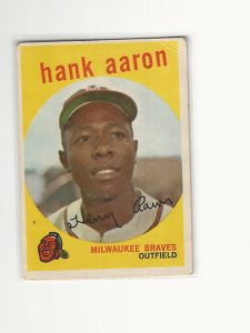 1959 Topps Baseball Hank Aaron Card #380