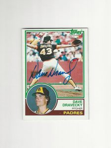 1983 Topps Baseball Dave Dravecky Rookie Signed
