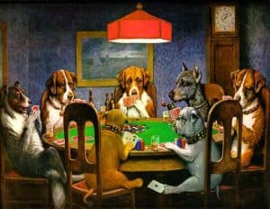 Most Famous Dogs Playing Poker Painting