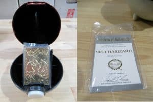 Charizard Gold Plated Pokemon Card Open