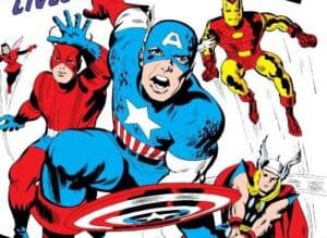 Jack Kirby's iconic cover for Avengers #4