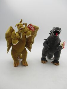 Godzilla and King Ghidorah Beanie Babies