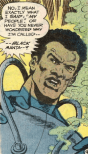 Black Manta unmasked in Adventure Comics #452