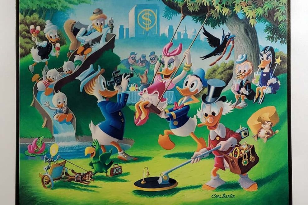 Holiday In Duckburg Carl Barks Signed Gold Plate Edition